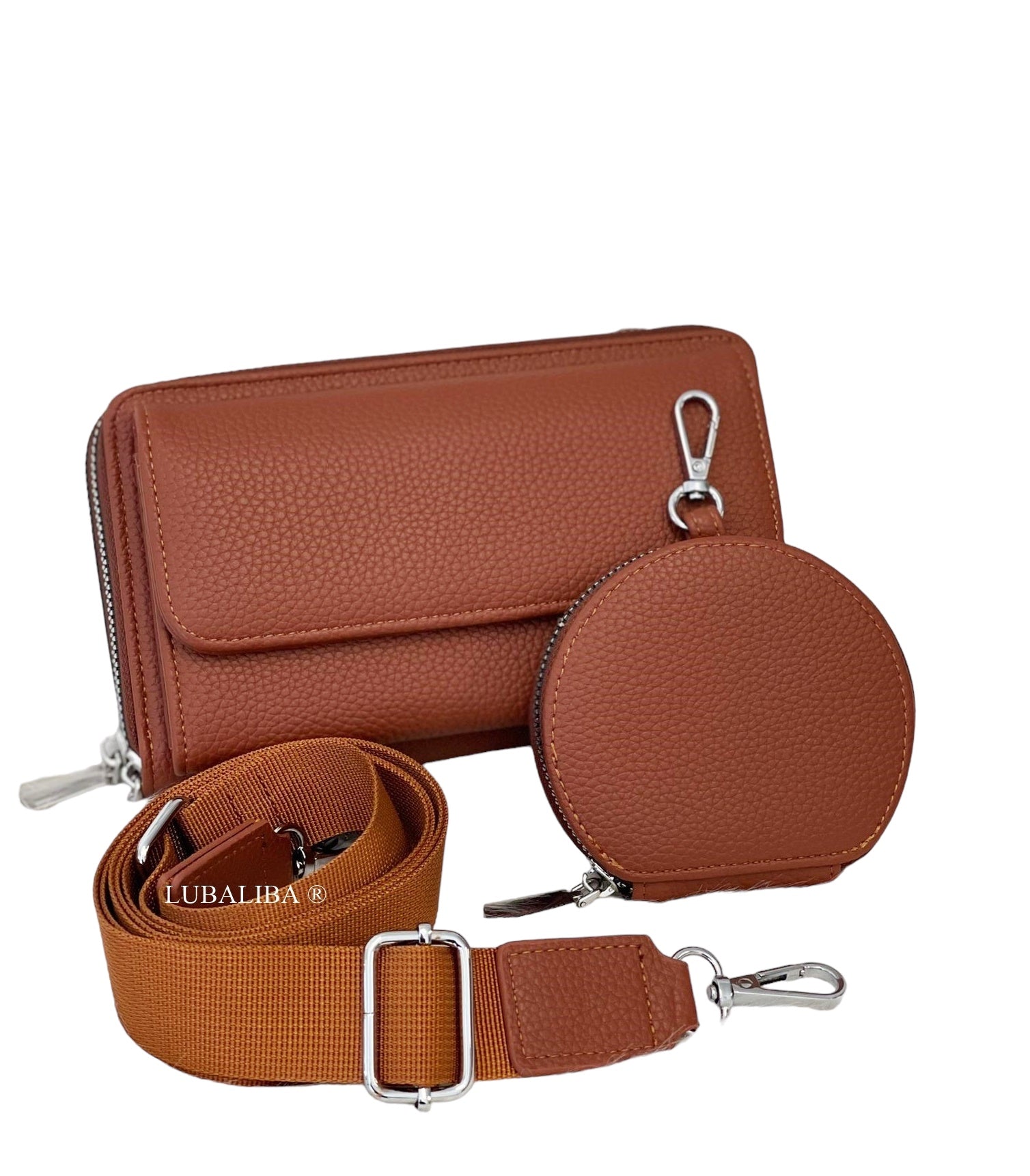 PERMA- SERIES Stylische Handytasche Portemonnaie 3 in 1 Umhängetasche in 19 Farben